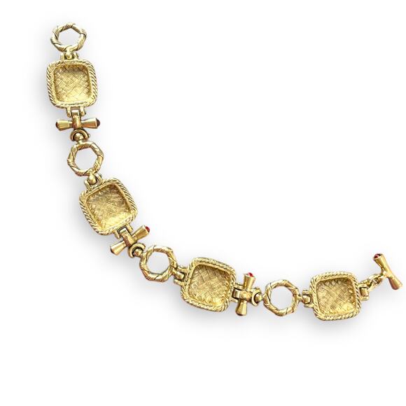 Antique Gold Plated Bracelet with toggle closure 8" by Premier Designs - Picture 7 of 8